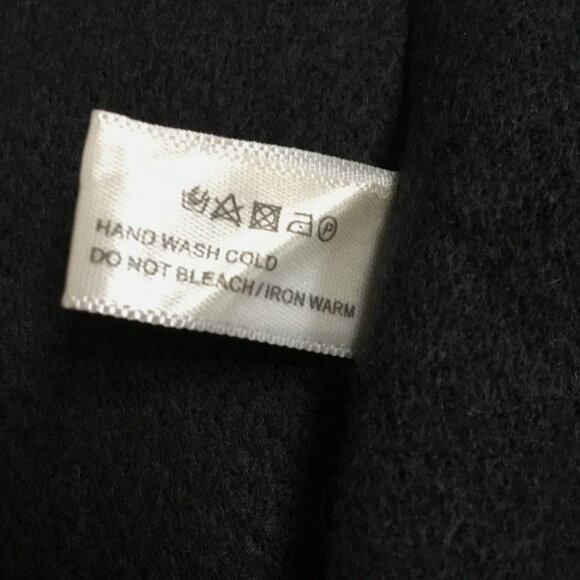 Black Lace Butterfly Fringe Shawl Poncho Wrap Boho Goth Festival Long Fringe OS - Picture 8 of 8